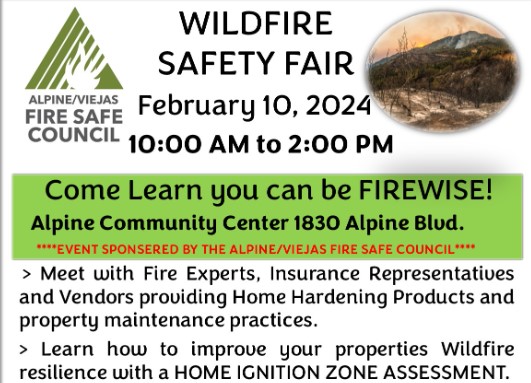 Wildfire Safety Fair Alpine Viejas Fire Safe Council details